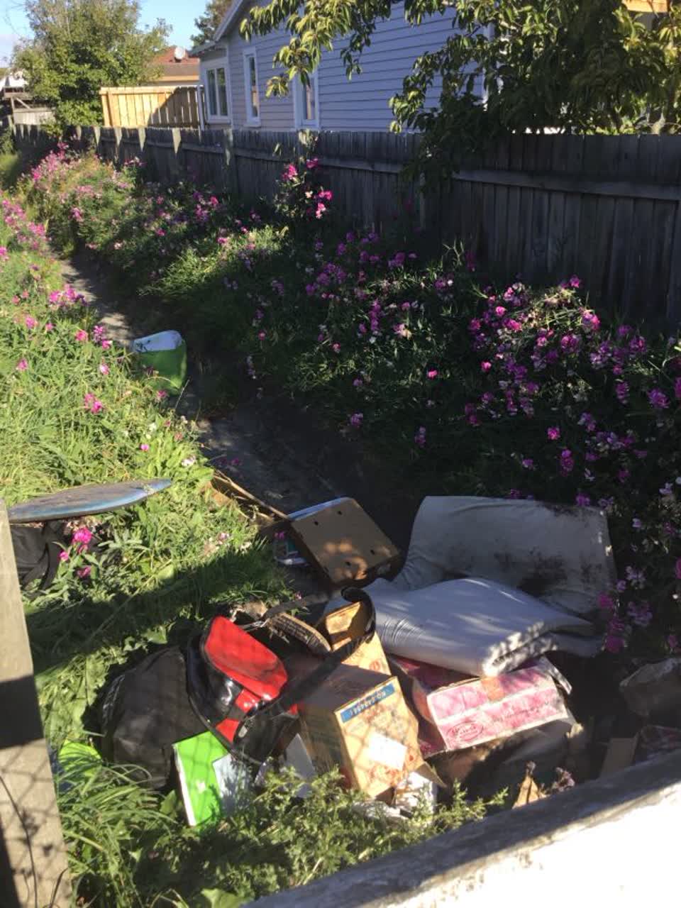 The photograph attached to this rubbish/recycling report