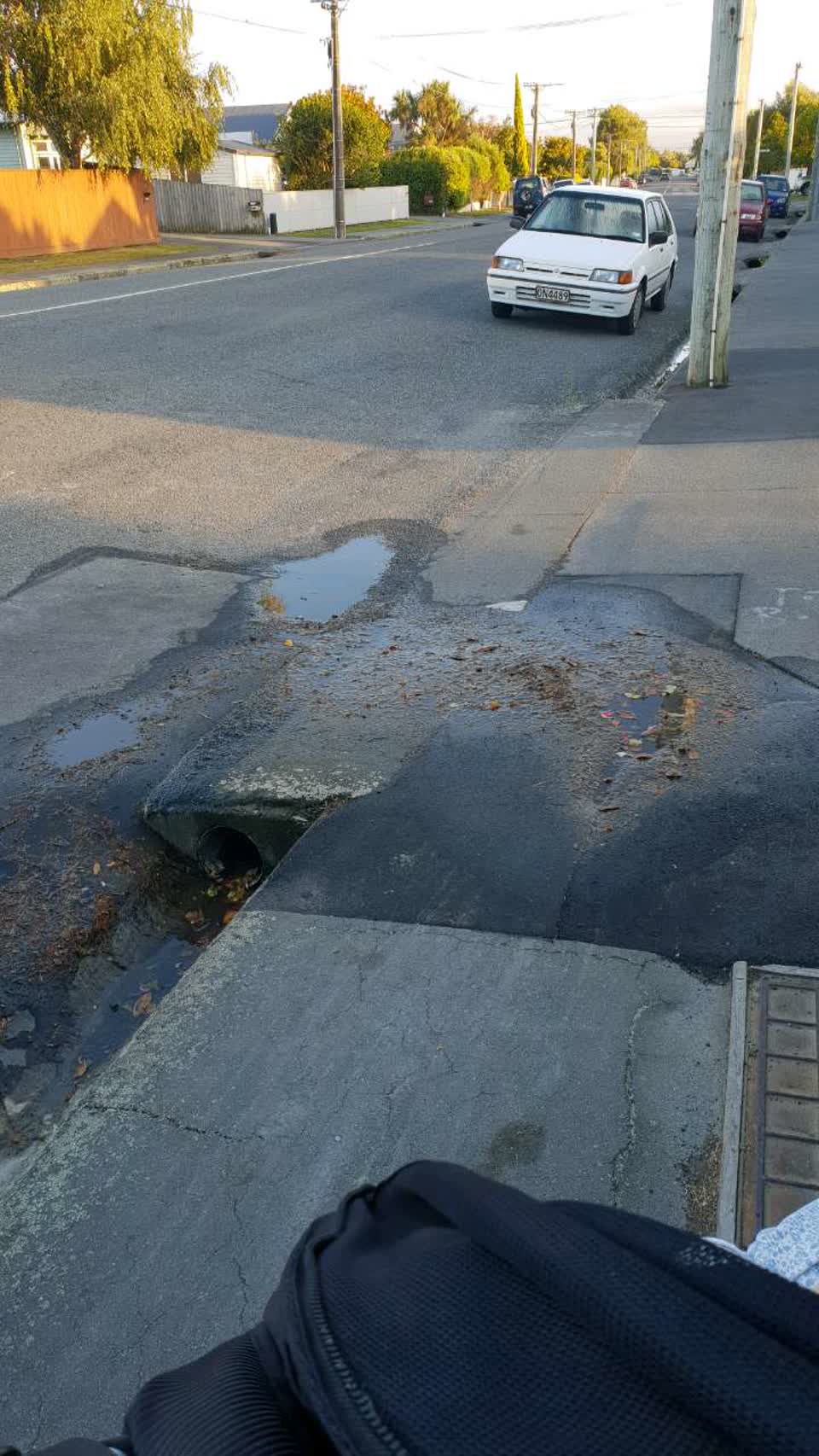 The photograph attached to this flooding report