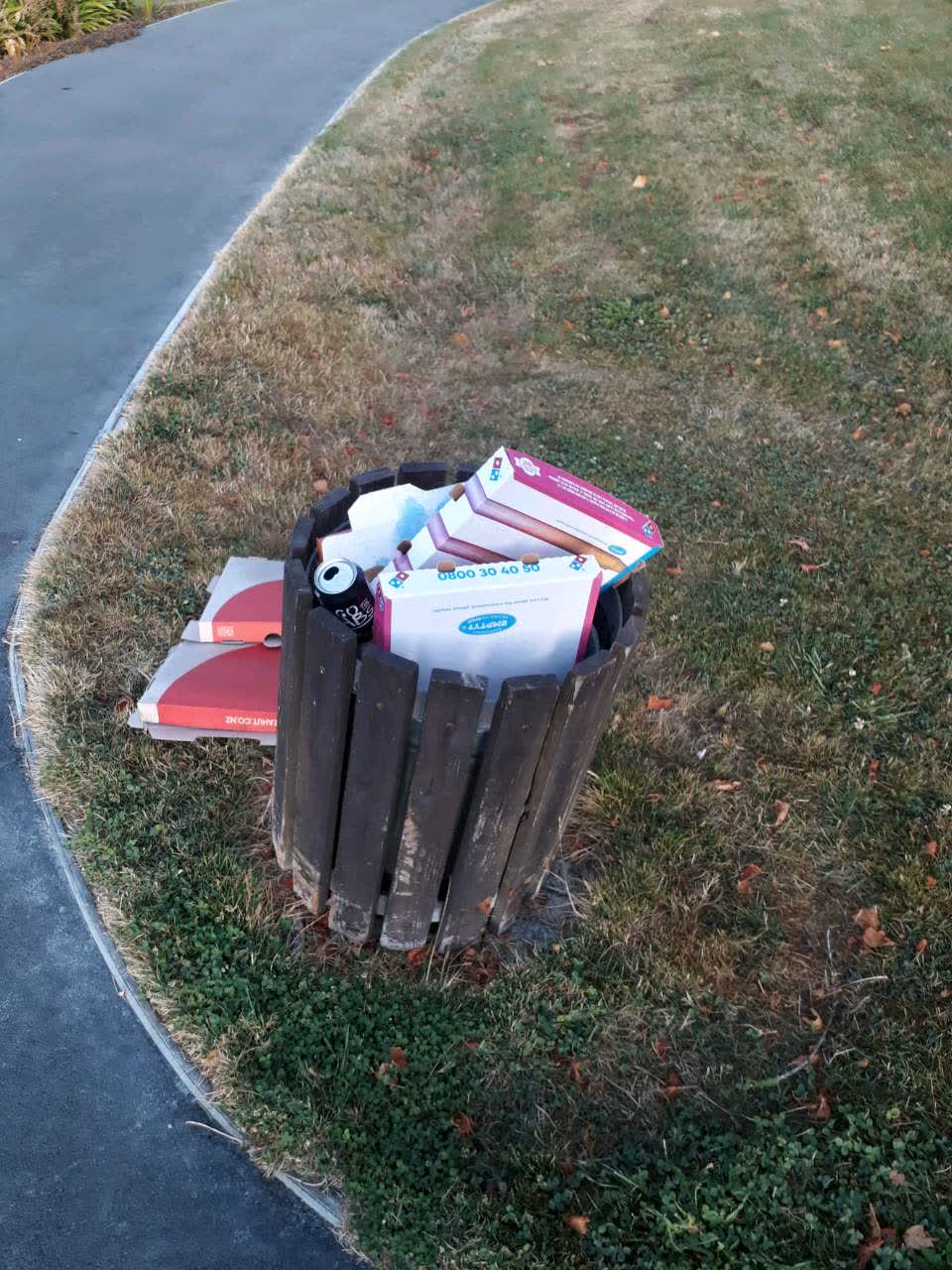 The photograph attached to this rubbish/recycling report