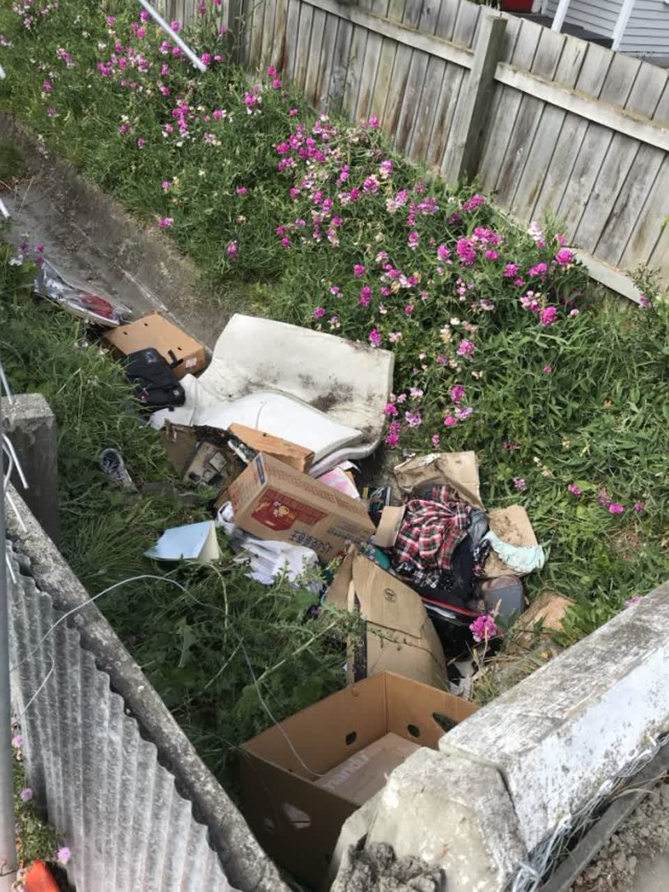 The photograph attached to this rubbish/recycling report