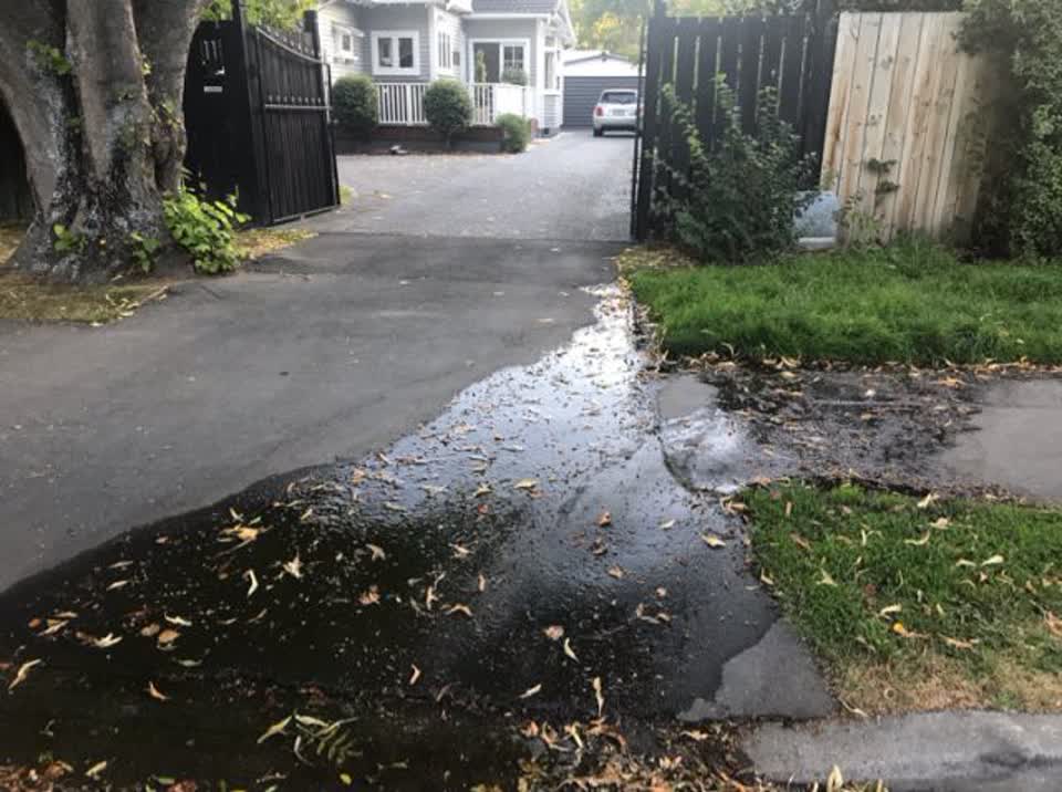 The photograph attached to this flooding report