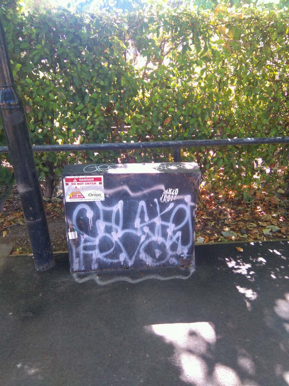 The photograph attached to this graffiti report