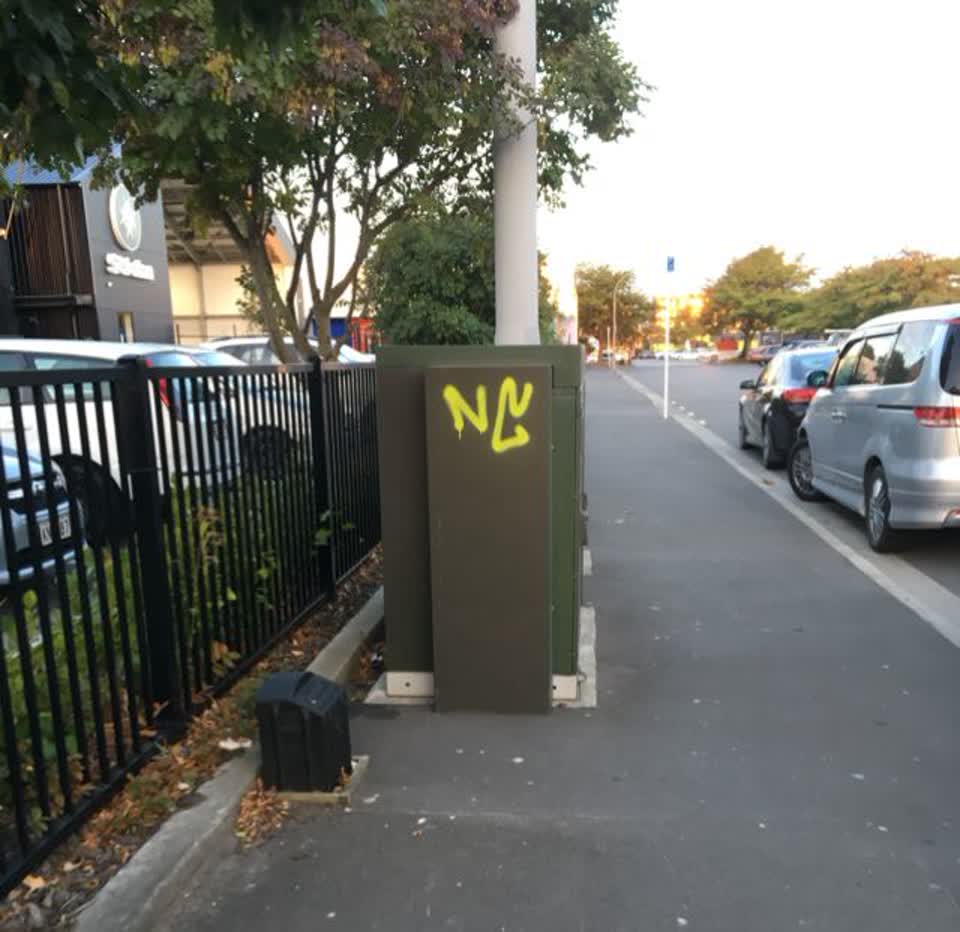 The photograph attached to this graffiti report