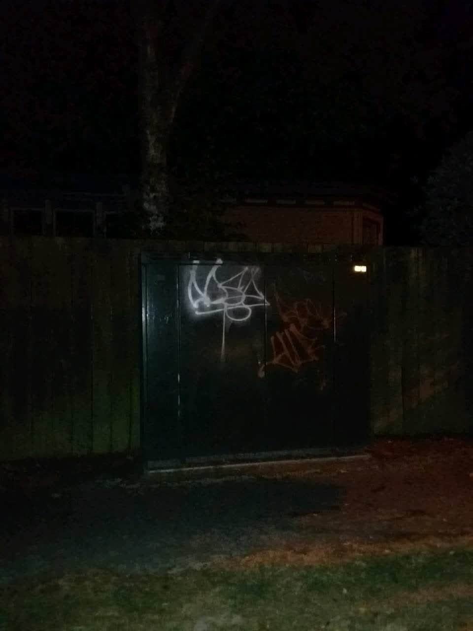 The photograph attached to this graffiti report