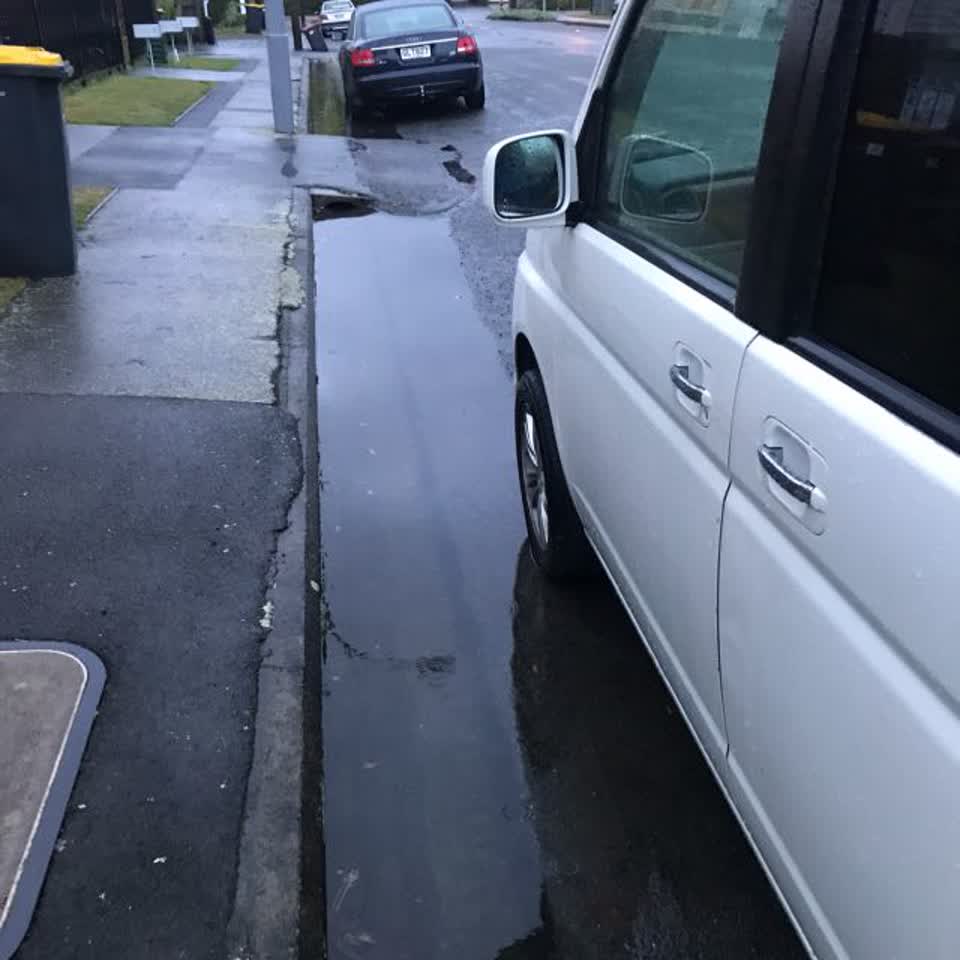 The photograph attached to this flooding report