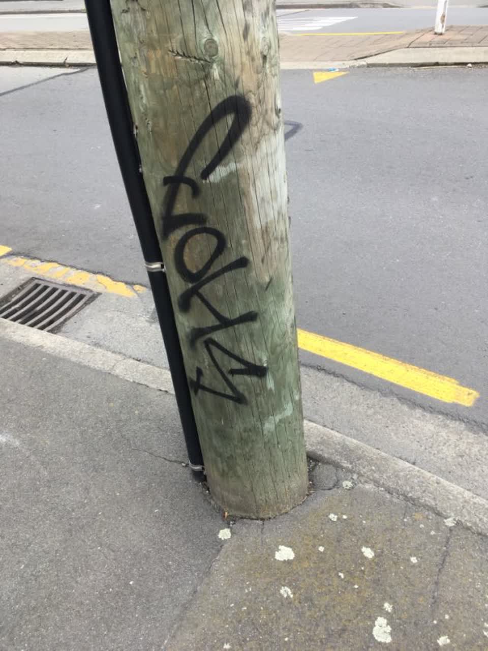 The photograph attached to this graffiti report