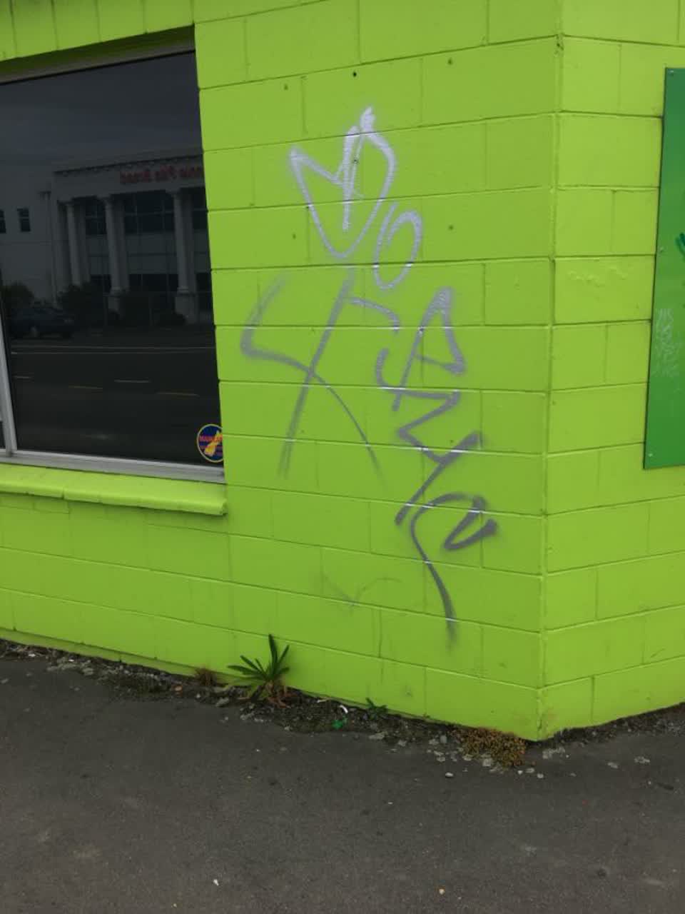 The photograph attached to this graffiti report