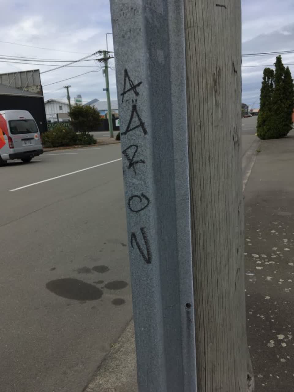 The photograph attached to this graffiti report