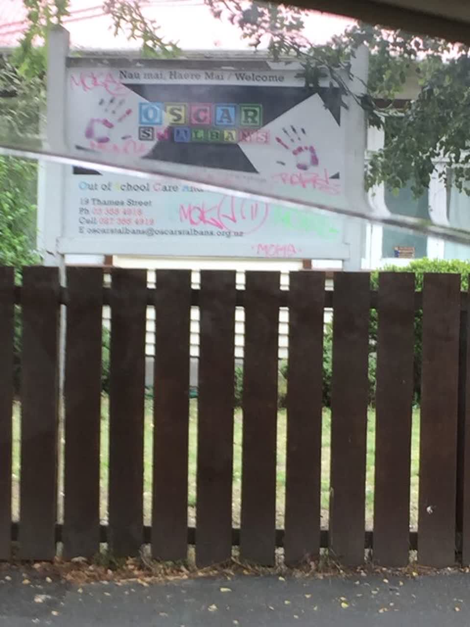 The photograph attached to this graffiti report