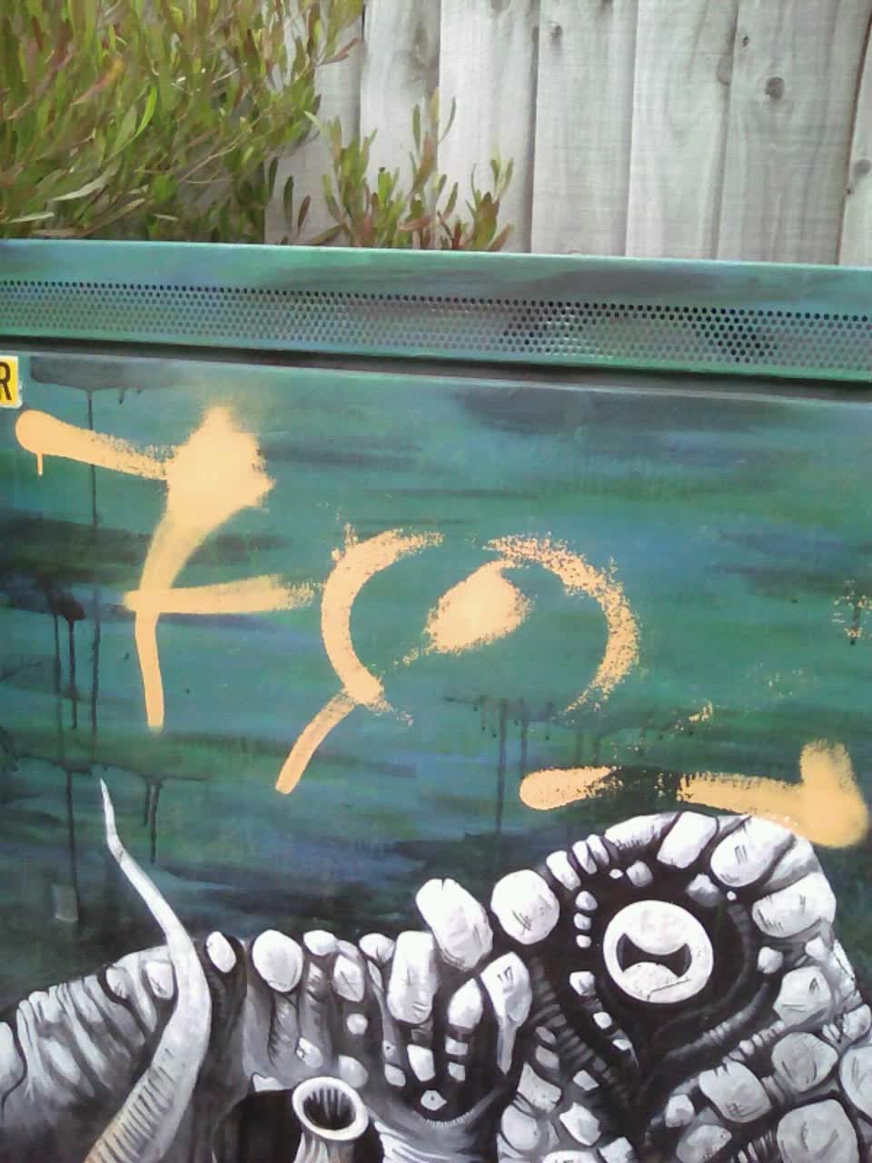The photograph attached to this graffiti report