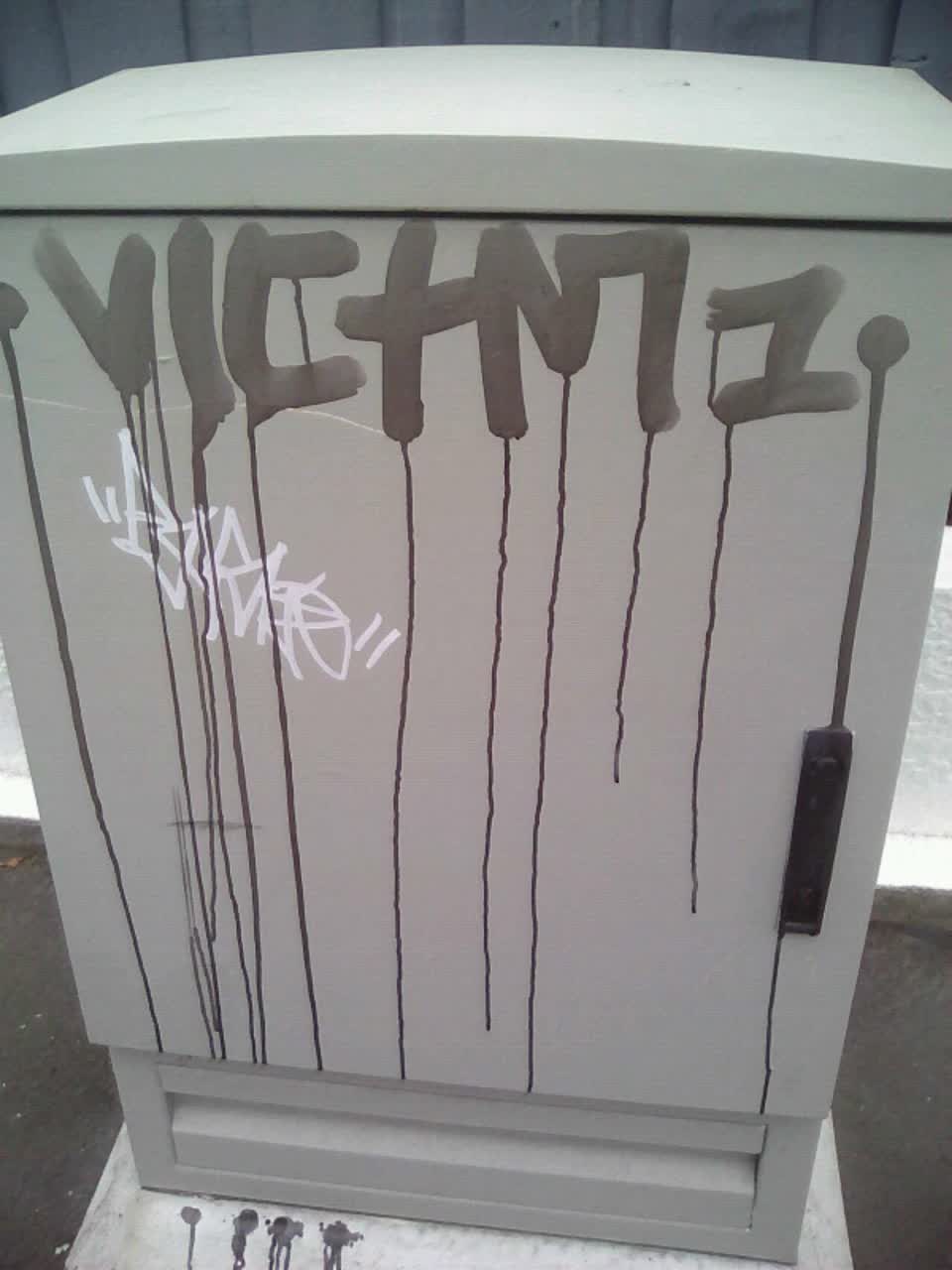 The photograph attached to this graffiti report