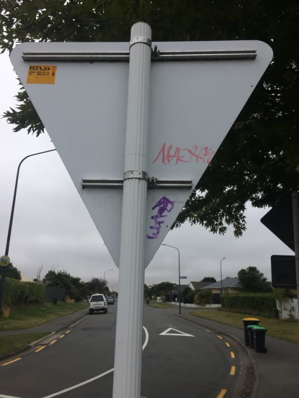 The photograph attached to this graffiti report