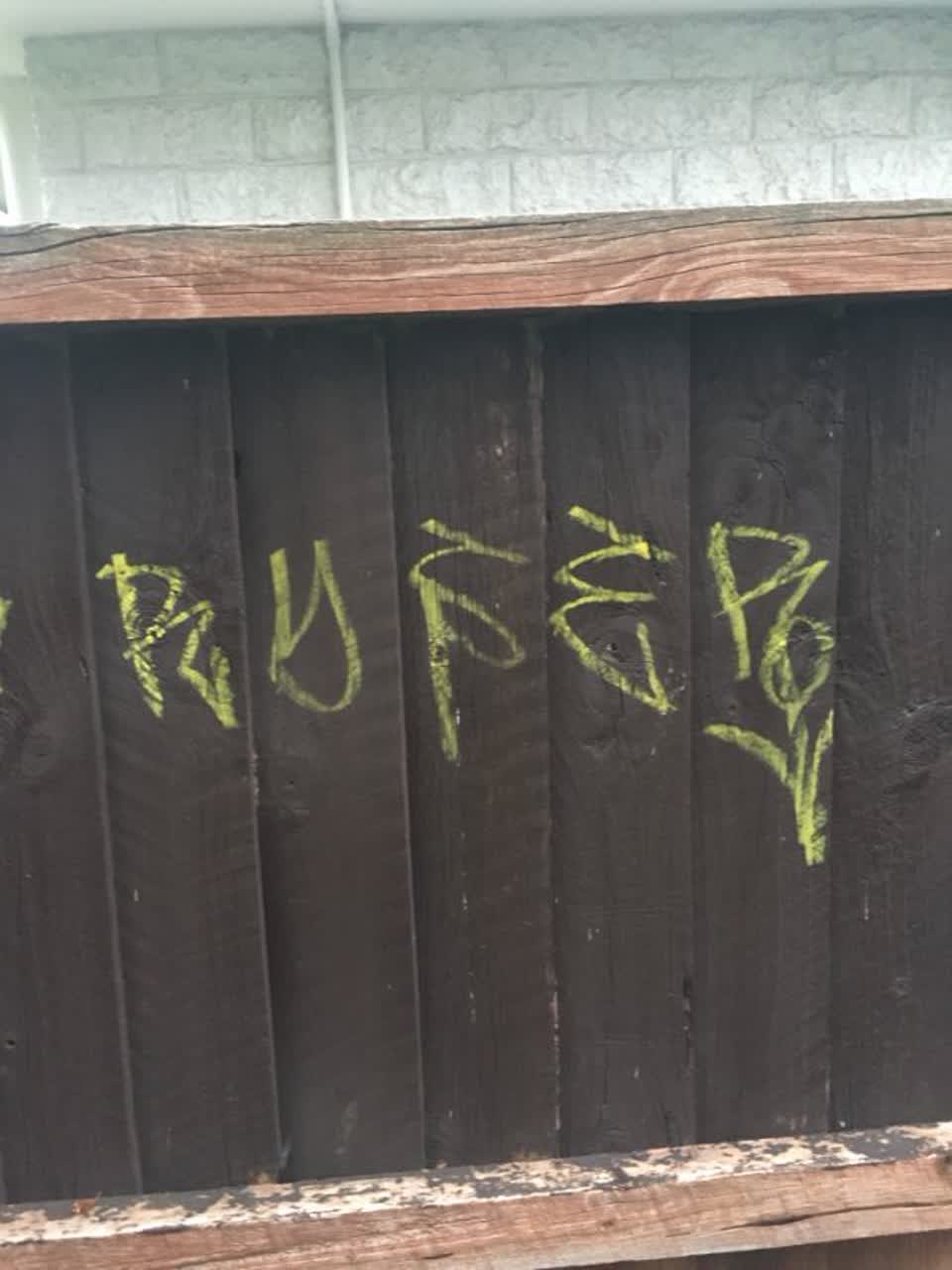 The photograph attached to this graffiti report