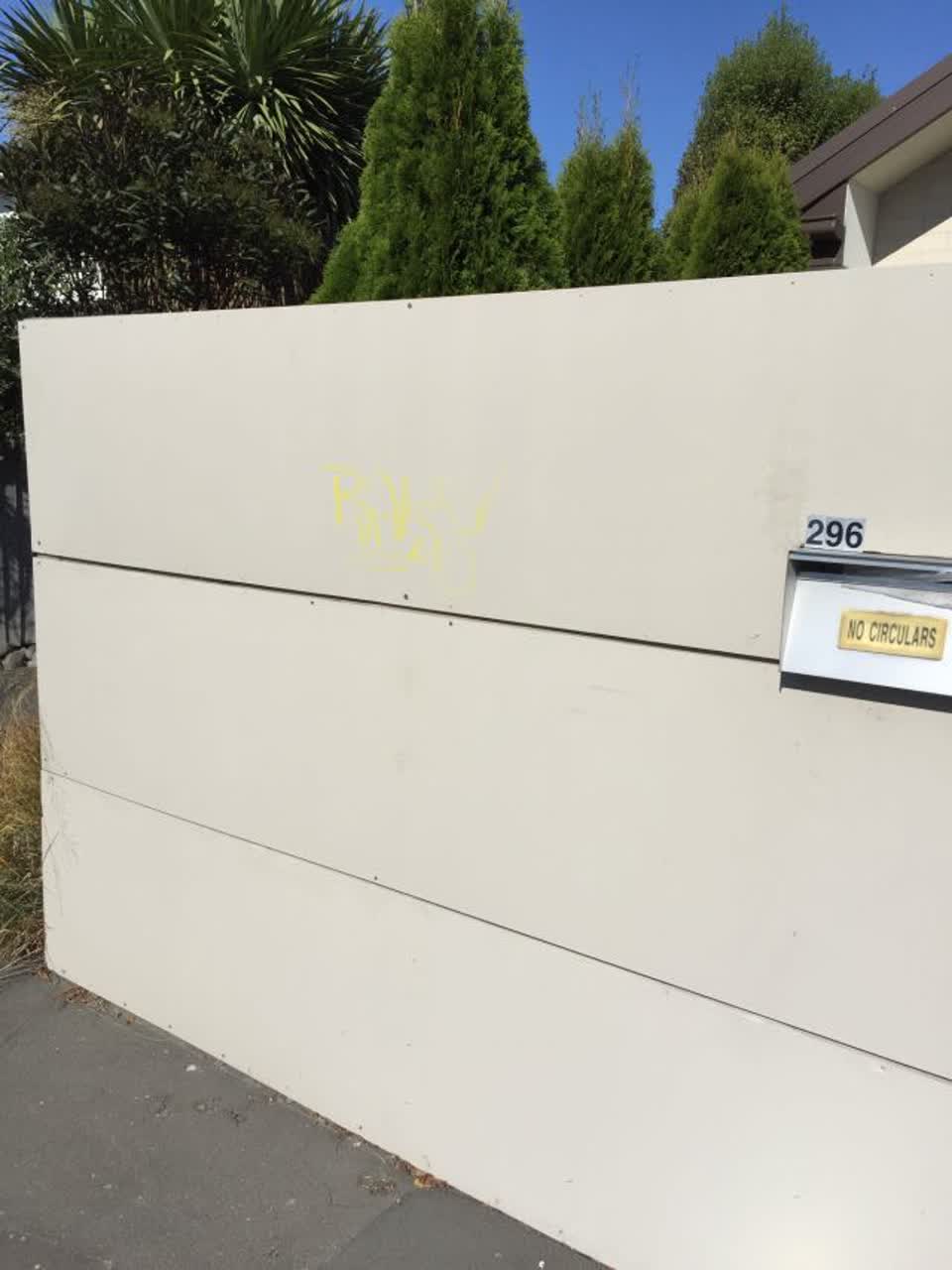 The photograph attached to this graffiti report