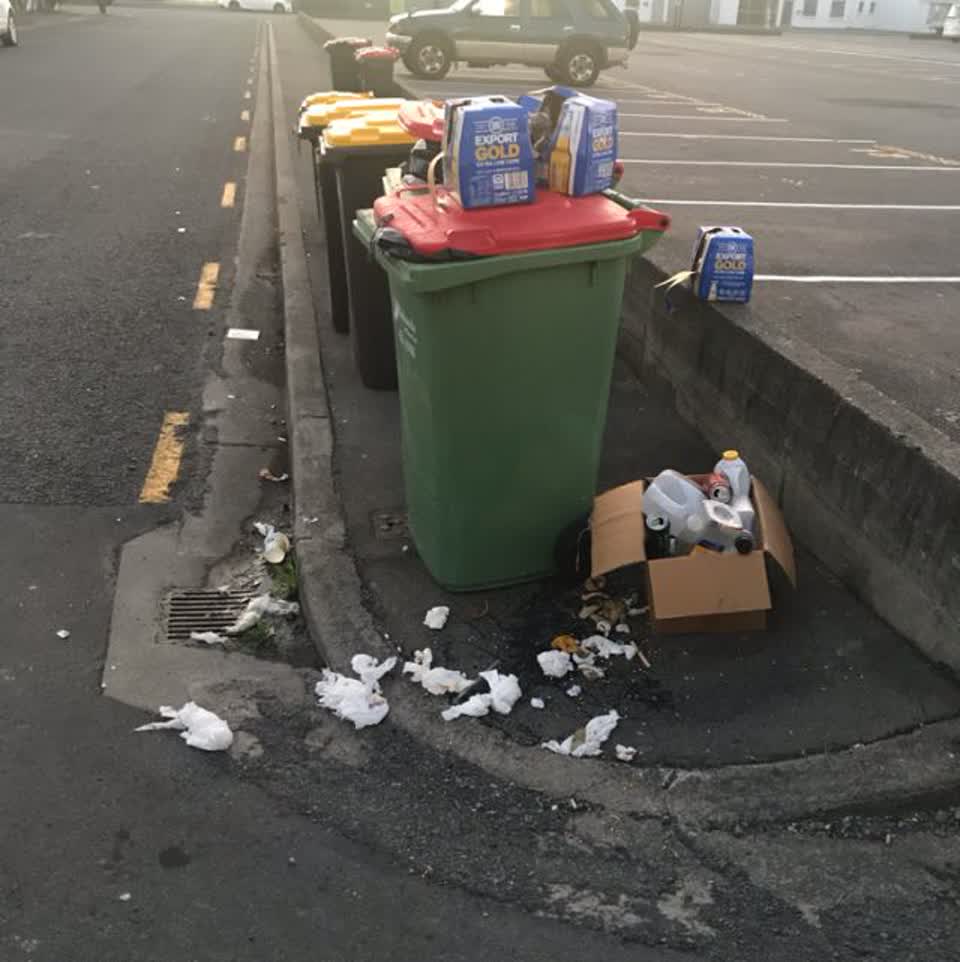 The photograph attached to this rubbish/recycling report