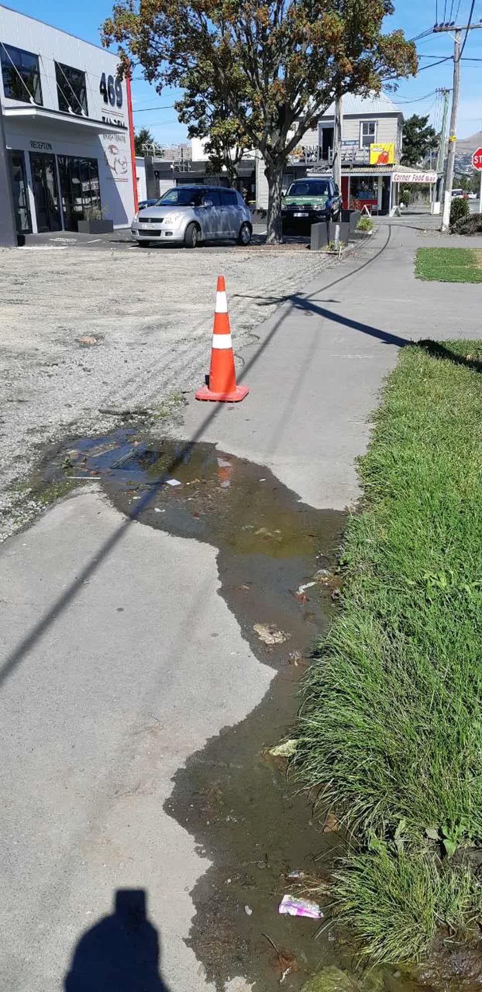 The photograph attached to this flooding report