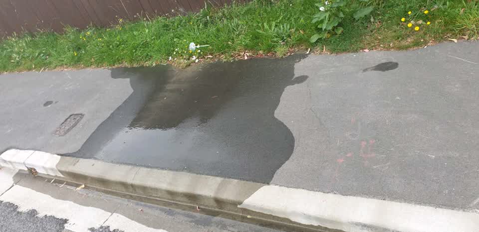 The photograph attached to this flooding report