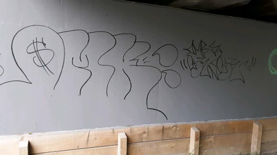 The photograph attached to this graffiti report