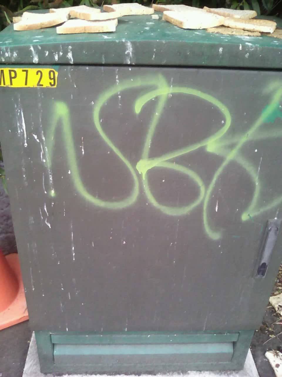 The photograph attached to this graffiti report