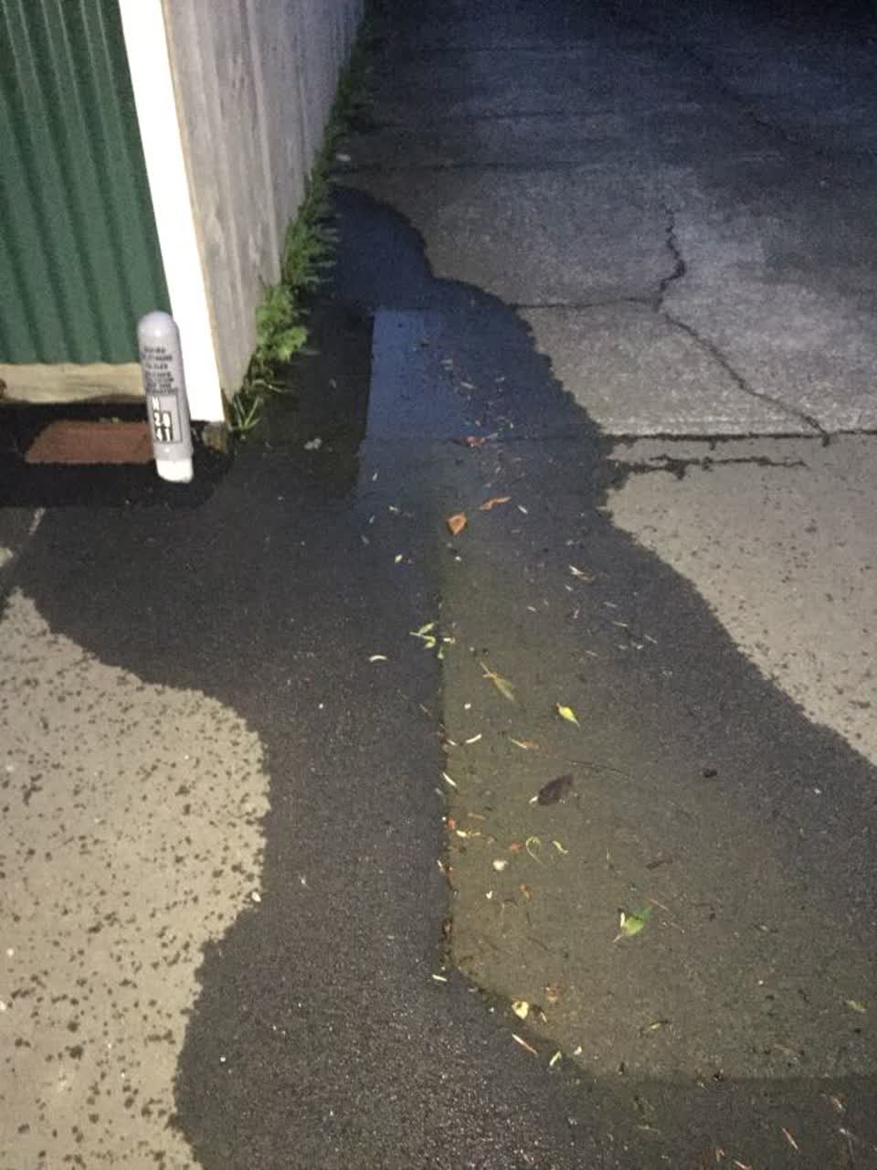 The photograph attached to this flooding report