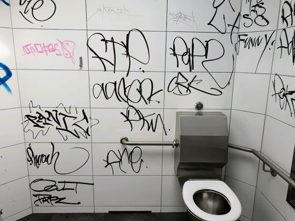 The photograph attached to this graffiti report