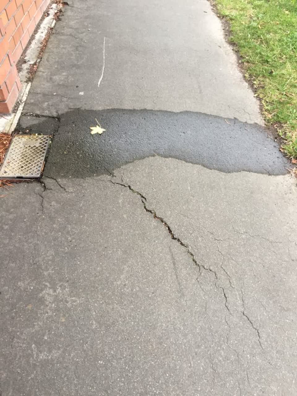 The photograph attached to this flooding report