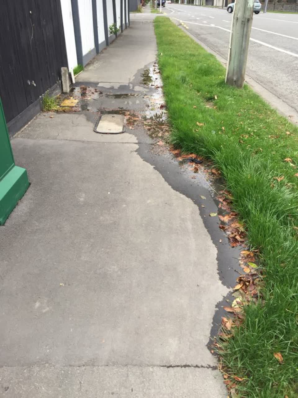 The photograph attached to this flooding report