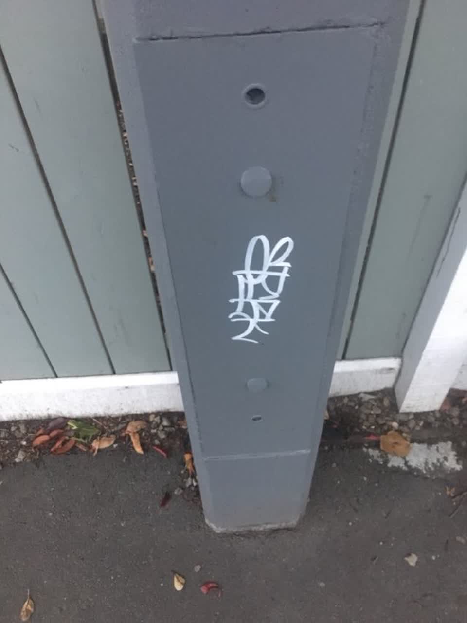 The photograph attached to this graffiti report
