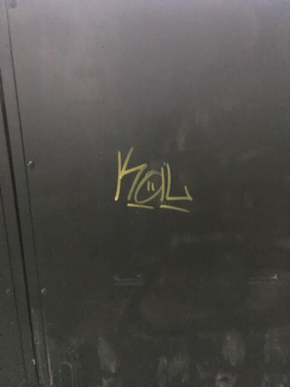 The photograph attached to this graffiti report
