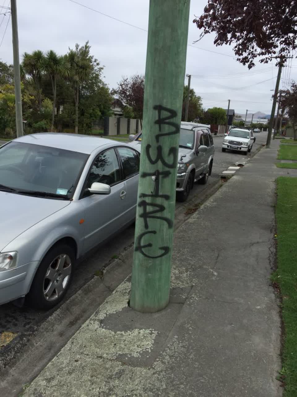 The photograph attached to this graffiti report
