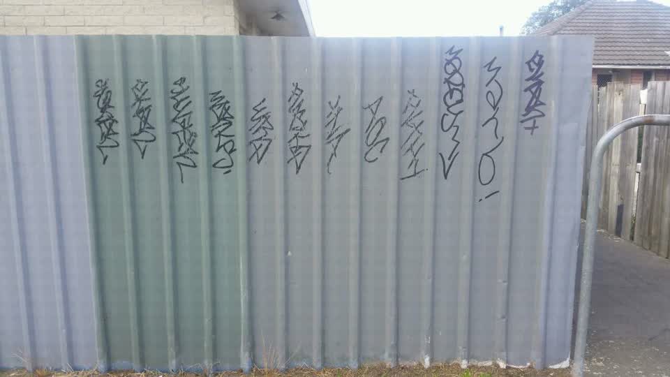 The photograph attached to this graffiti report
