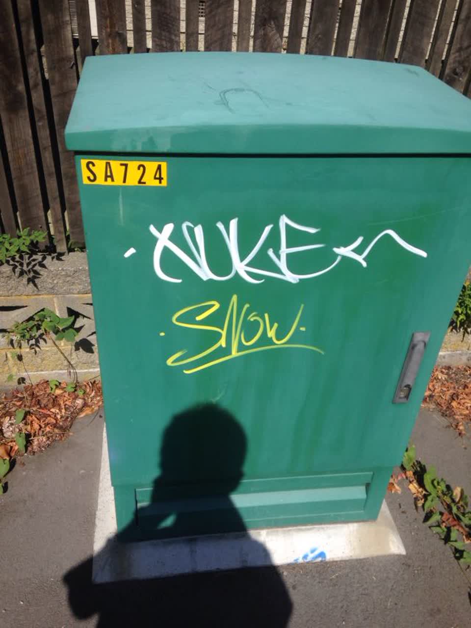 The photograph attached to this graffiti report