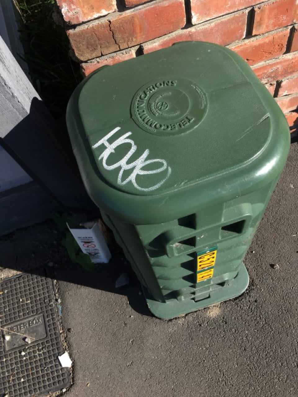 The photograph attached to this graffiti report