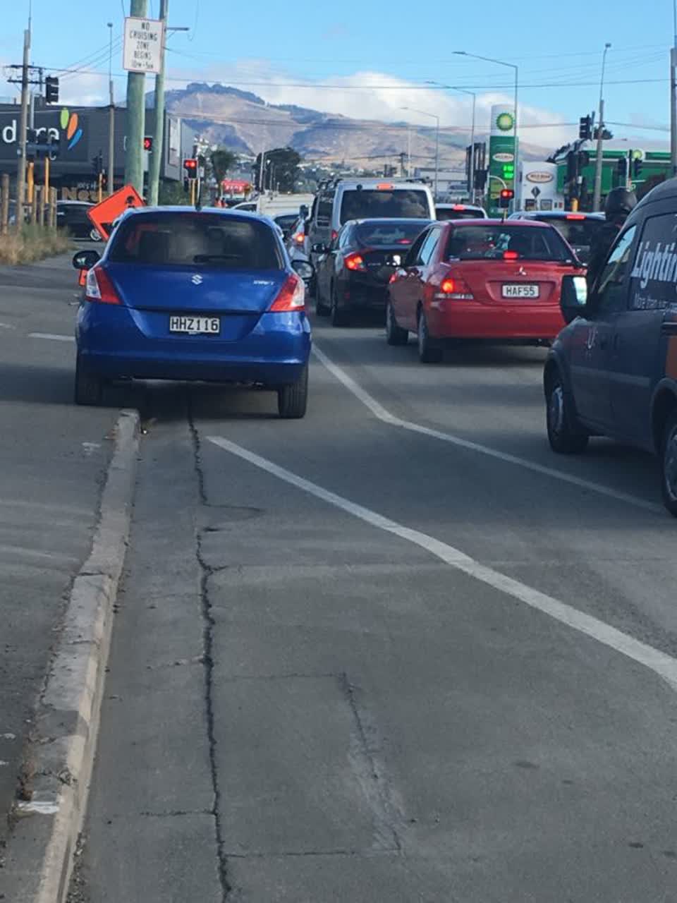 The photograph attached to this roading/streets report