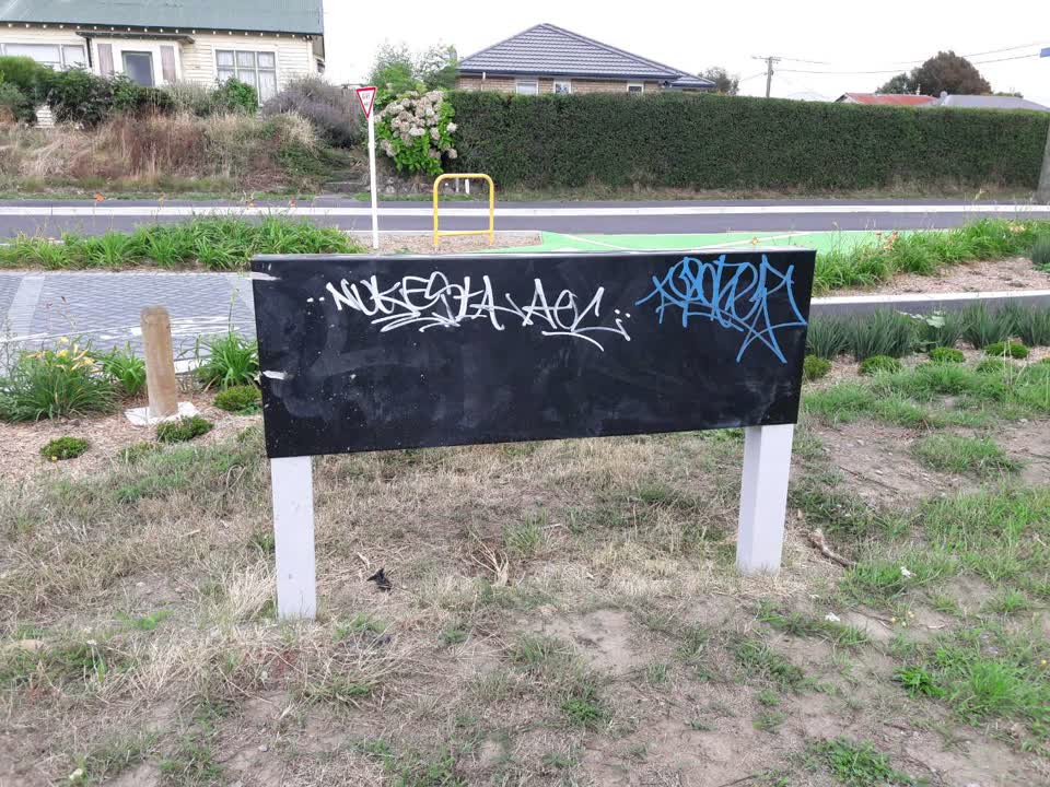 The photograph attached to this graffiti report