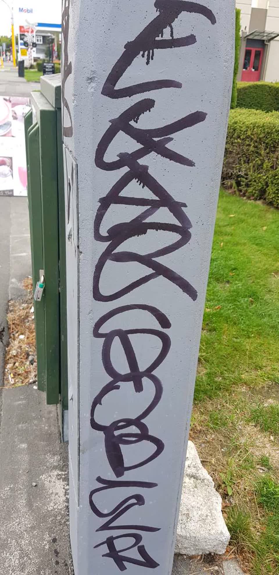 The photograph attached to this graffiti report