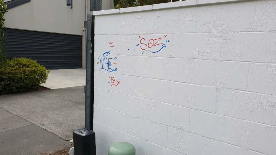 The photograph attached to this graffiti report