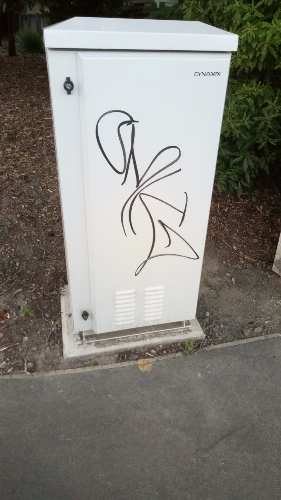 The photograph attached to this graffiti report