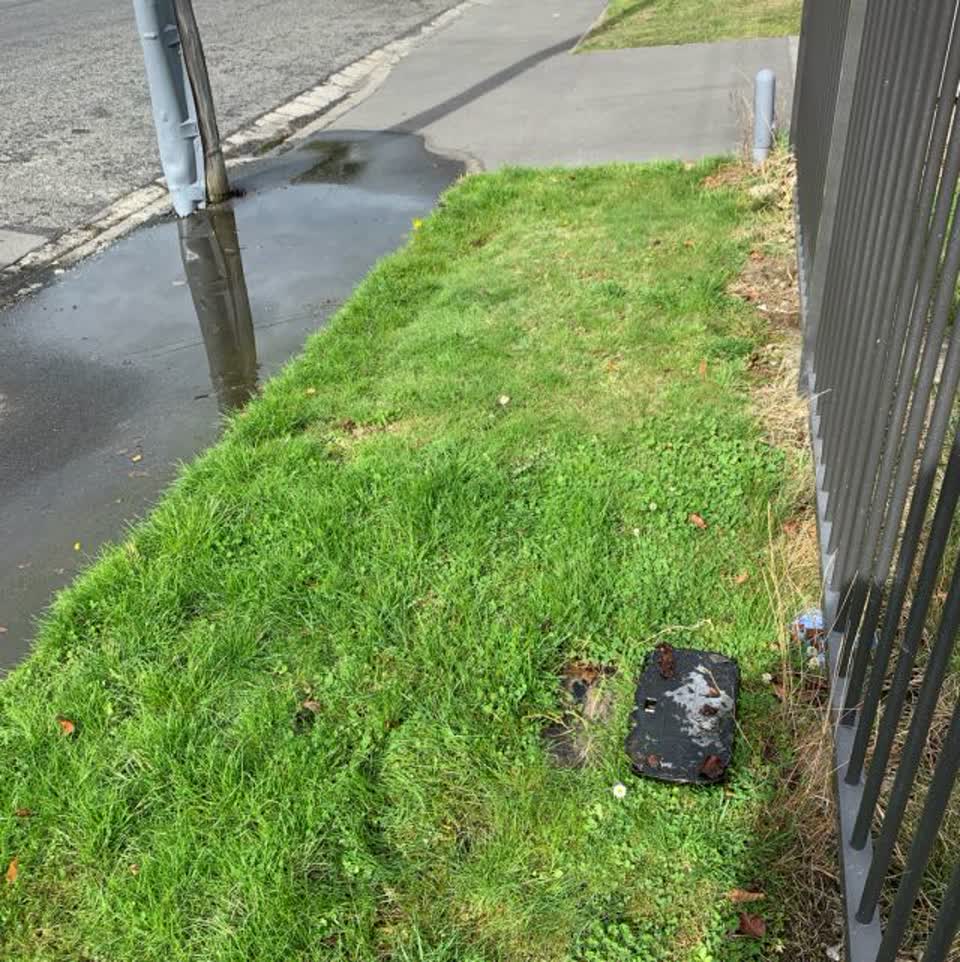 The photograph attached to this flooding report