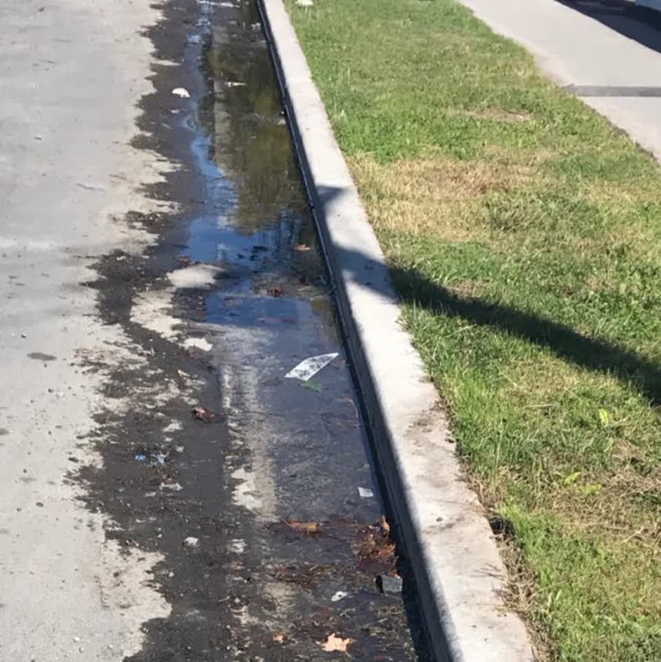 The photograph attached to this flooding report
