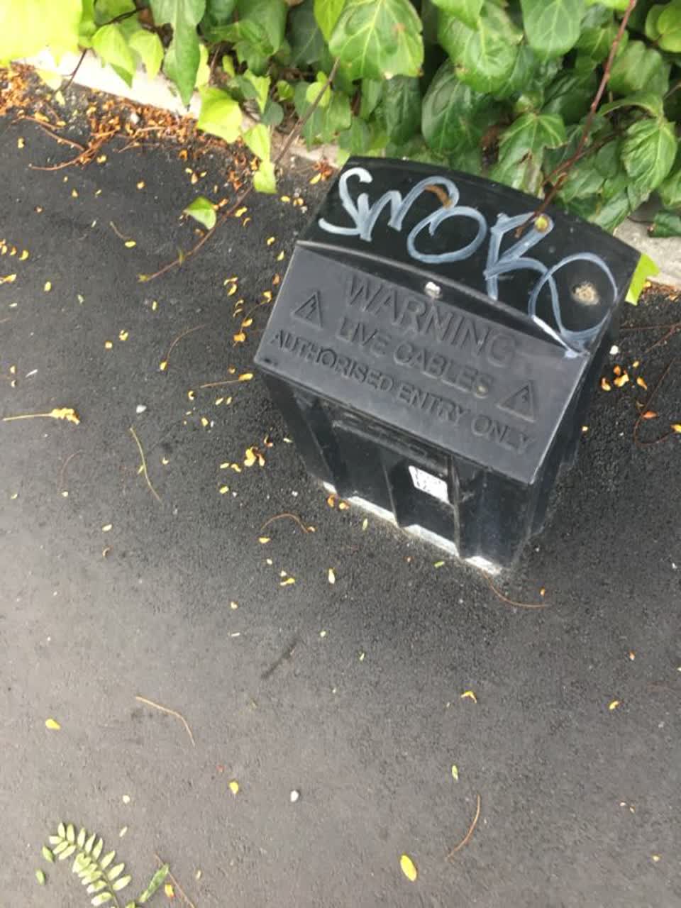 The photograph attached to this graffiti report
