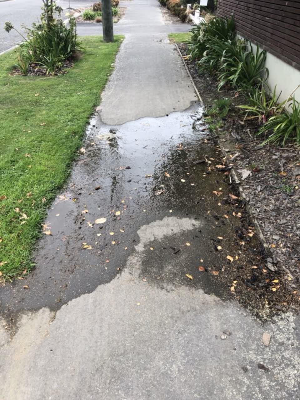 The photograph attached to this flooding report