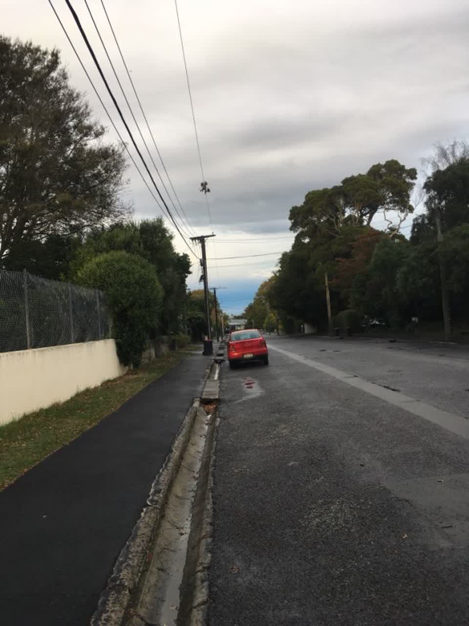 The photograph attached to this roading/streets report