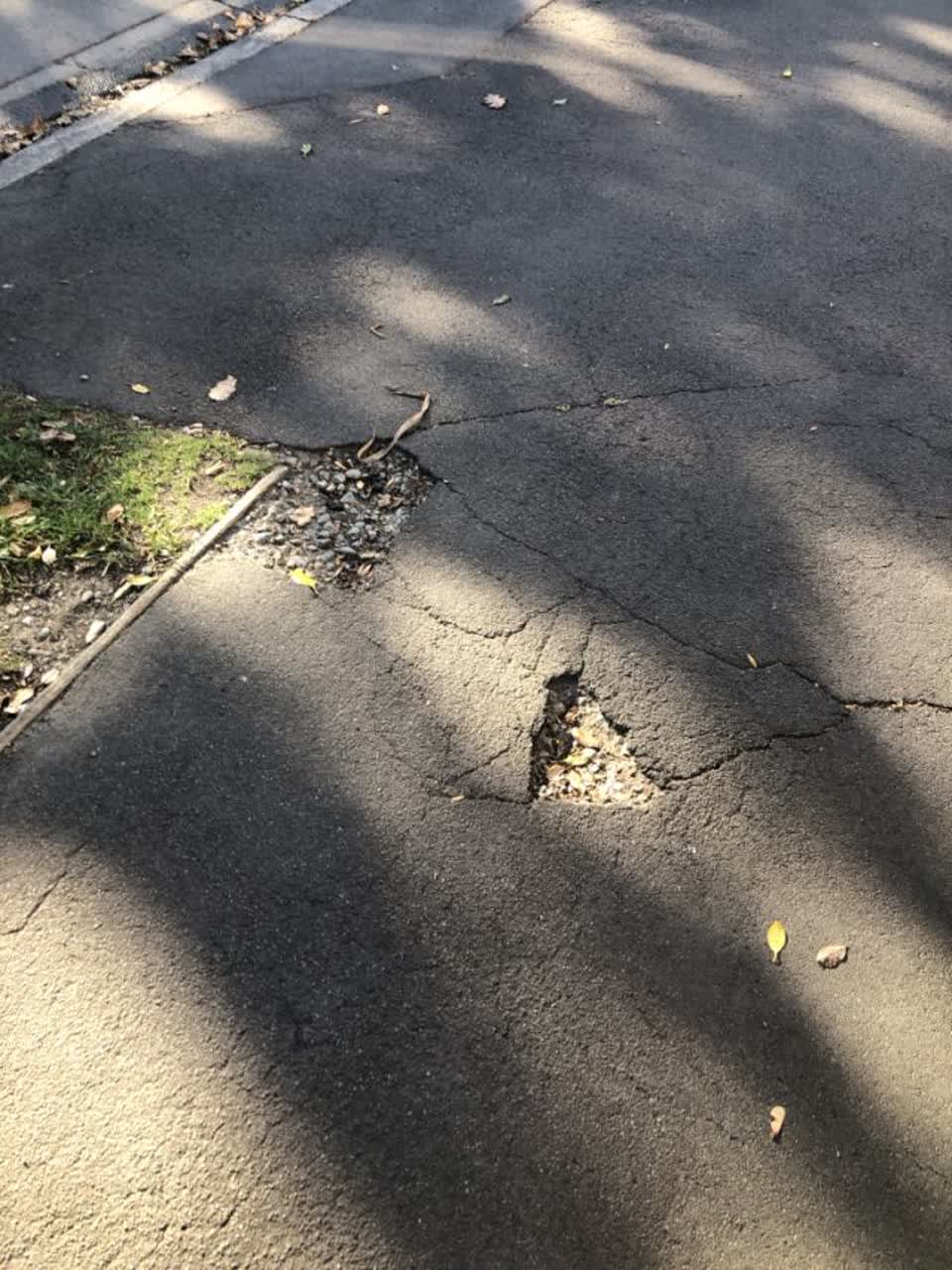 The photograph attached to this roading/streets report