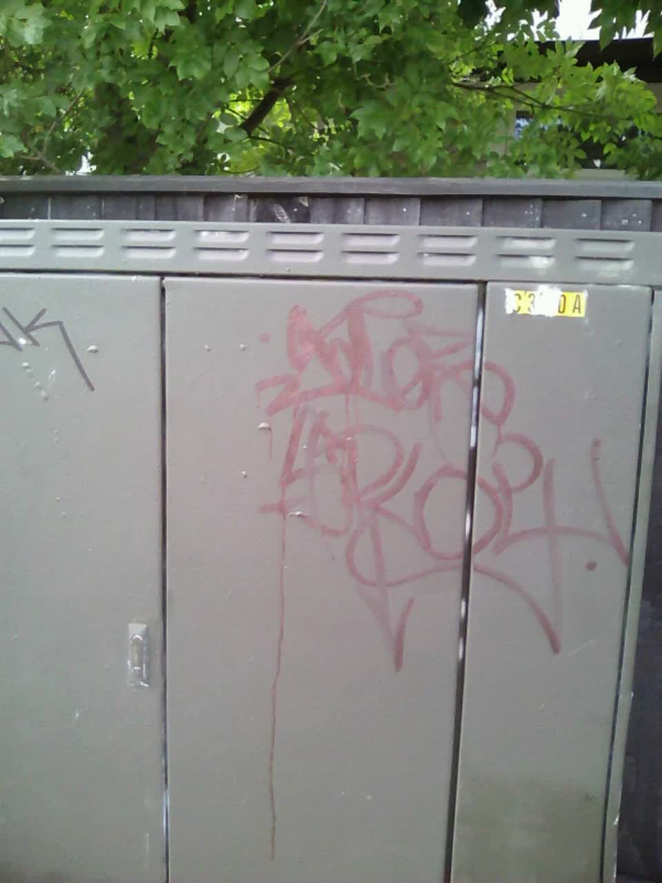 The photograph attached to this graffiti report