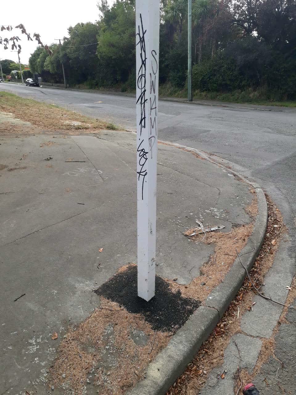The photograph attached to this graffiti report