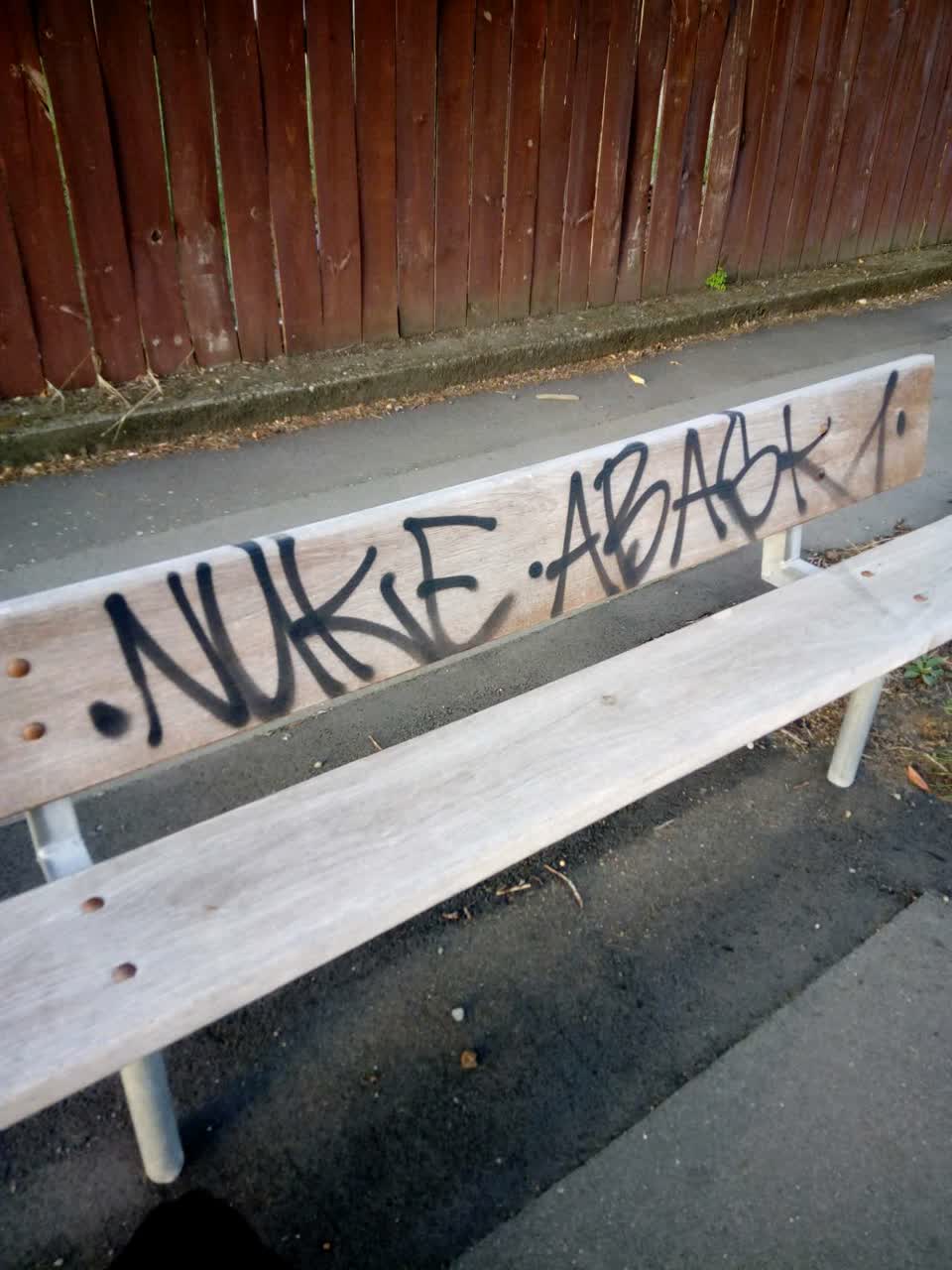 The photograph attached to this graffiti report