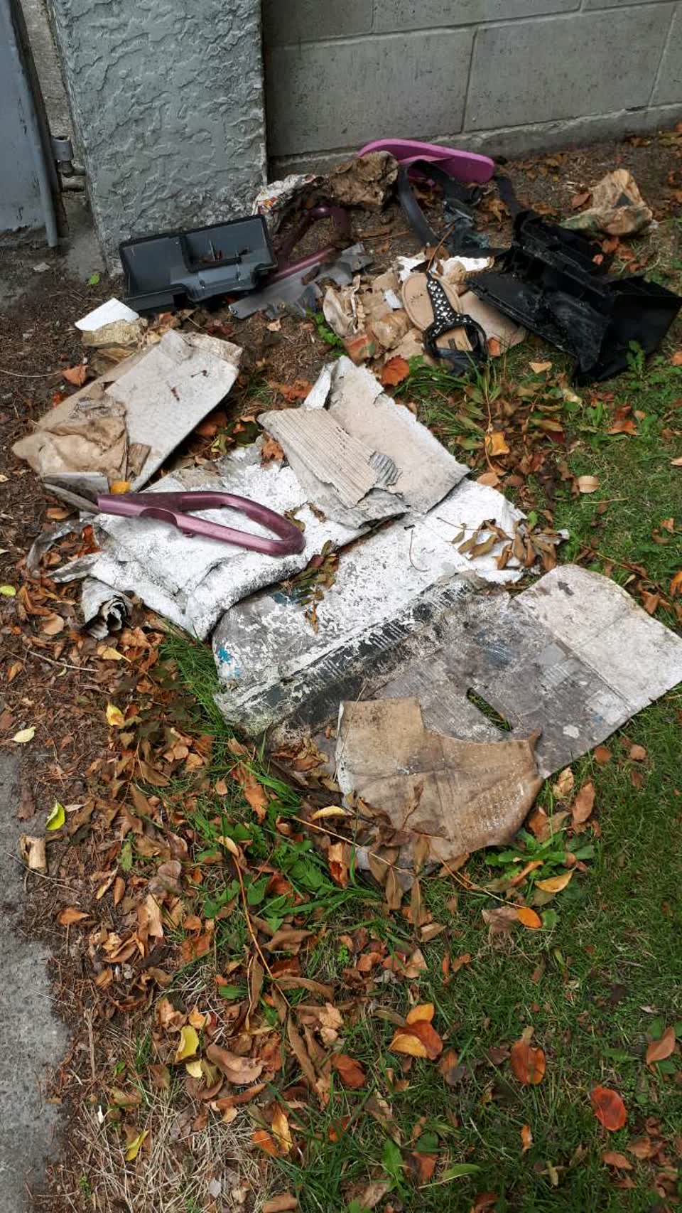 The photograph attached to this rubbish/recycling report