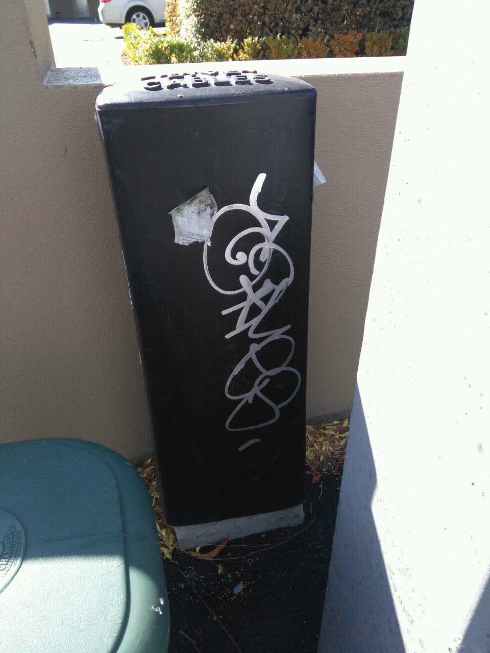 The photograph attached to this graffiti report