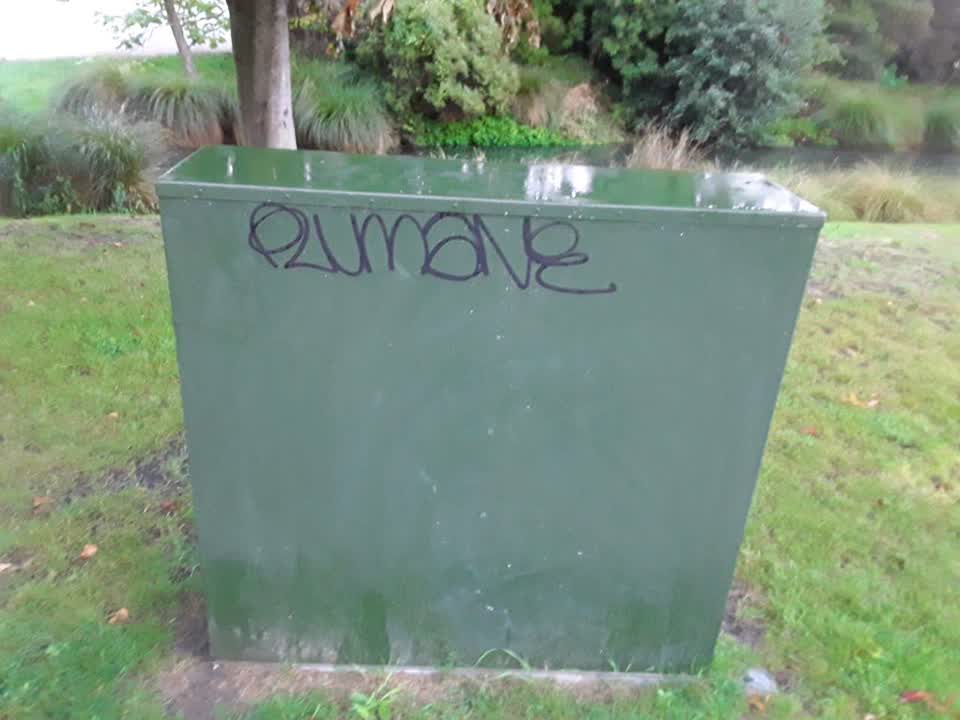 The photograph attached to this graffiti report